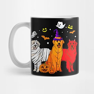 Funny Golden Retriever Mummy Witch Demon Halloween Mug